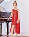 GRACE KARIN Tween Girls Sequin Formal Dress Birthday Party Pageant Sparkle Fancy Wedding Guest Fashion Dresses Size 10 Red