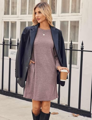 Image of Zeagoo Women Fall Winter Dress Knitted Pullover Dresses