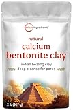 Micro Ingredients Natural Calcium Bentonite Clay Powder, 2lbs | Pure Indian Healing Clay for Body Detox & Deep Pore Cleanser | Great for Skin Care + Body & Face Mask | Gentle Absorption