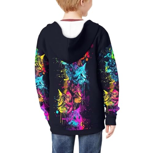 Agoviwo Funny Graphic Zip up Hoodie Boys Athletic Hoodies Y2k Sweatshirt Casual Workout Top with Pocket4