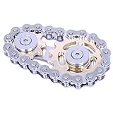 DMaos Fidget Spinner, Linkage Bike Chain Spinner Design 2 Gears Figity Spin Finger Games, Metal...