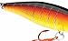 Dynamic Lures Trout Fishing Lure | Multiple BB Chamber Inside | (2) - Size 10 Treble Hooks | for Bass, Trout, Walleye, Carp | Count 1 | (Fire Craw, HD Trout 2.25 Inch)