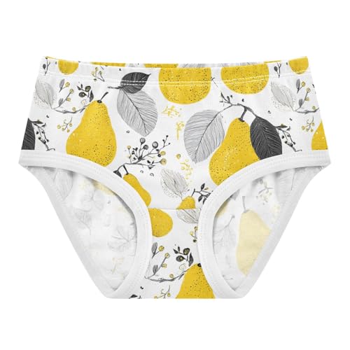 Wusikd Yellow Pears Girls' Underwear Cotton Girls Briefs Soft Toddler Underwear 2T