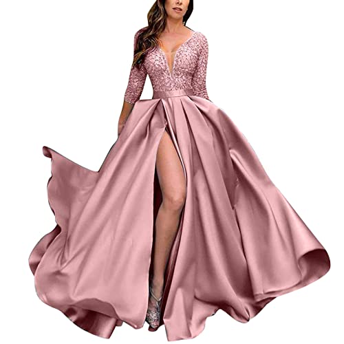 Robe de soirée bronzante froncée et grande robe décontractée chic pour femme en L