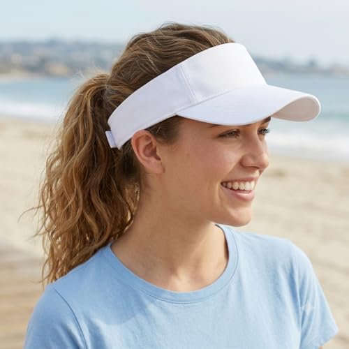Image of 12 Pcs Sun Visor for Women Men Outdoor Sport Golf Tennis Softball, Adjustable Visors Hats