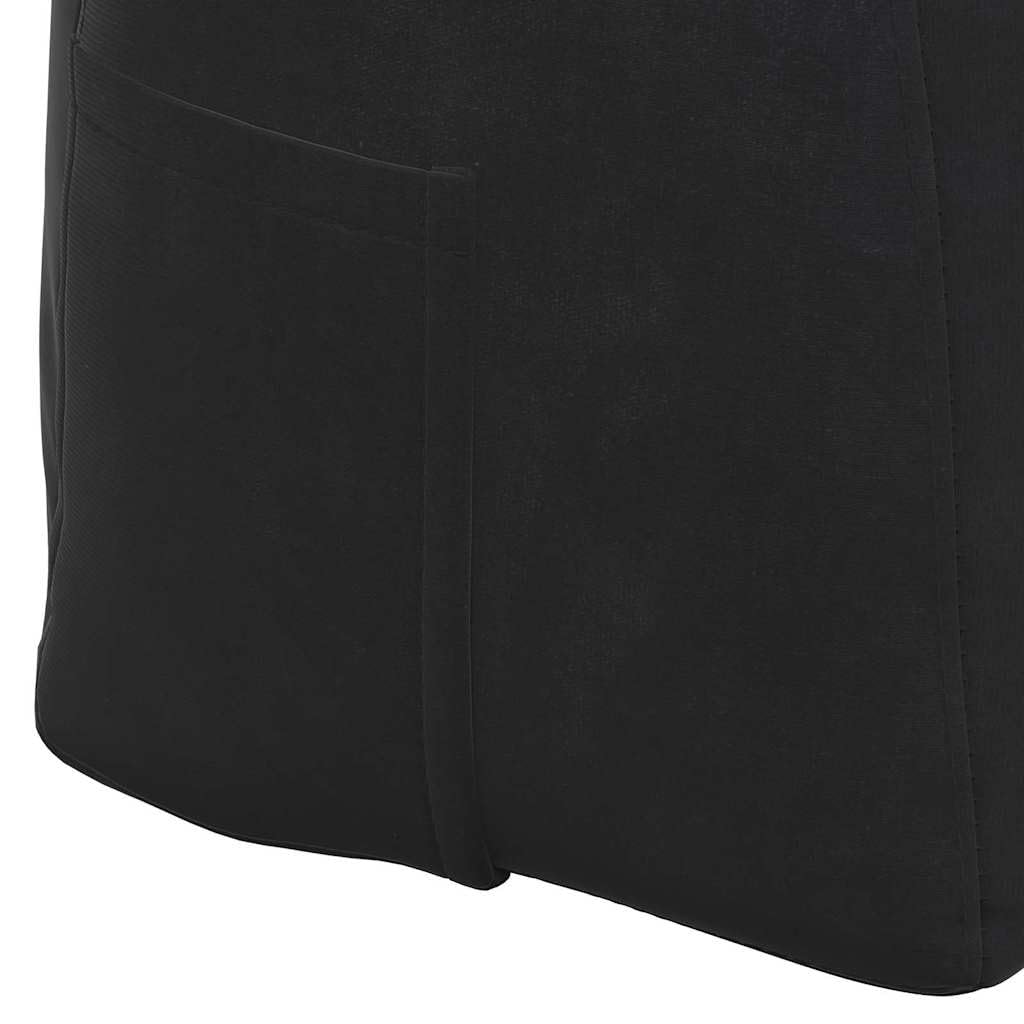 Rückenkissen Schwarz Samt 120 x 24 x 50 cm mit Polyesterfüllung ergonomisch abnehmbar rutschfest für Büro Sofa Bett Reisekissen vielseitig und weich stützend atmungsaktiv