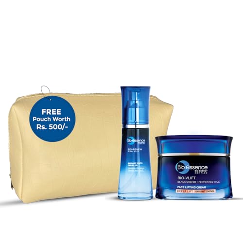 Bio Essence Firming & Revitalizing Gift Set - Face Firming Cream & Facial Oil |Tightening Anti Aging Moisturizer, Best For Premakeup, Hydrates For A Glowing & Dewy Natural Look