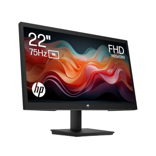 HP 22 Inch FHD Monitor – V22ve G5, Full HD VA, 75hz Refresh Rate, 1x HDMI, 1 x VGA, Low Blue Light Mode, Anti-glare, Tilt Adjustment, VESA Mountable, Black