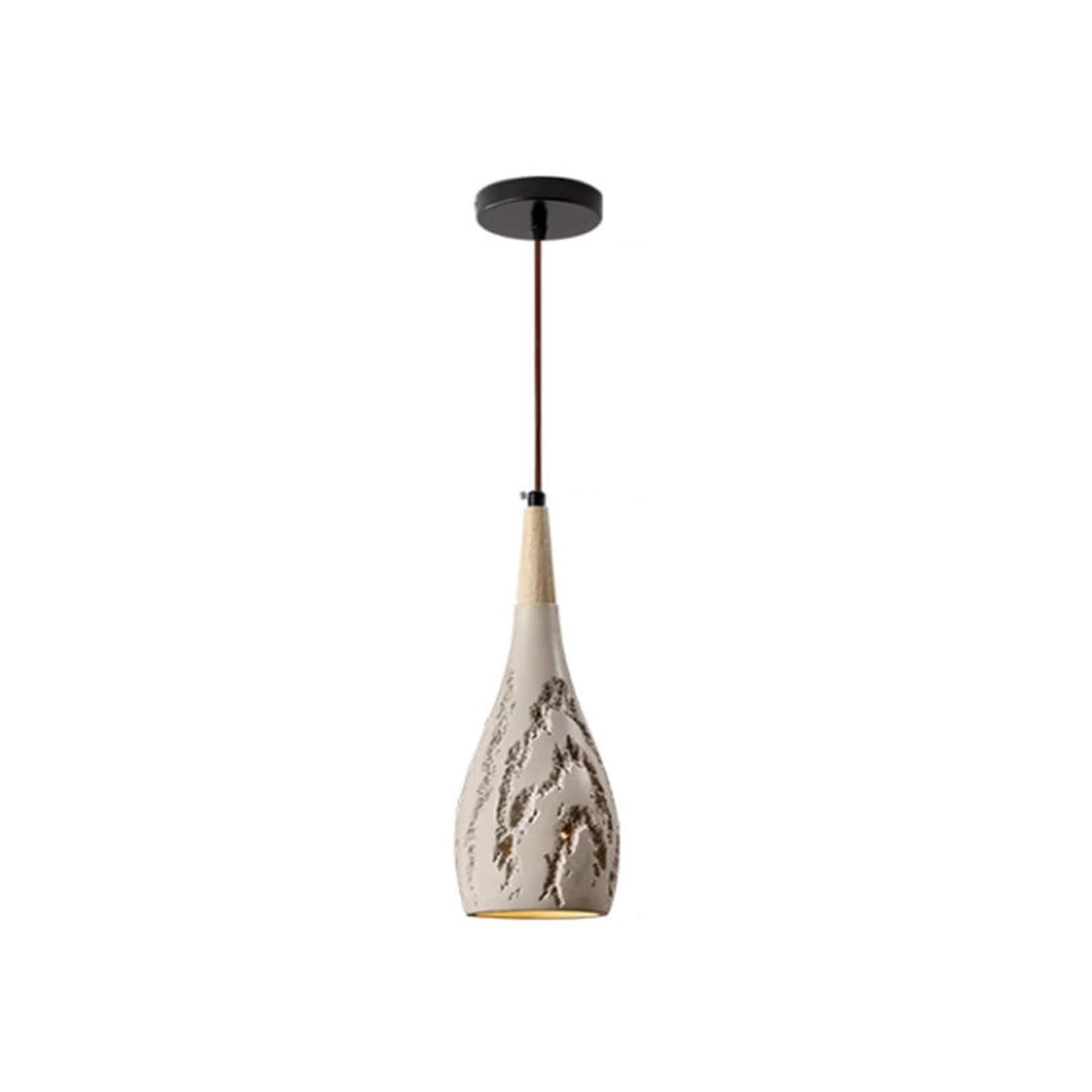 PLQWUJD Exquisite Chandelier Cement Ceiling Light Fixture Pendant Chandelier Concrete Ceiling Lamp Cone Close to Ceiling Light Semi Flush Mount Lighting Bedroom