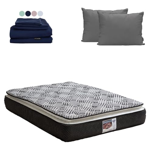 La mejor comparación de Spring Air Back Supporter - solo los mejores. 47 DICASA Colchón Spring Air Omega con Almohada 2Pack y Sábanas Softy | Tecnología Never Turn | Sistema de Descanso Back Supporter | Nivel de Confort Firme | (King Size)
