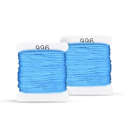 Image of Embroidery Floss Kit and Refills - Cotton Threads - DMC Color Coding for Cross Stitch, String Crafts, Friendship Bracelets