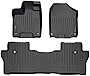 MAXLINER Custom Fit Floor Mats 2 Row Liner Set Black Compatible with 2019-2022 Honda Passport