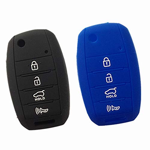 WKX 2pcs Key Cover Fit for 2013-2016 KIA Sorento Carens Forte Rio Soul Optima Sportage Remote Key Holder Protector Fob Skin Key Cover Keyless Gift TQ8-RKE-3F05