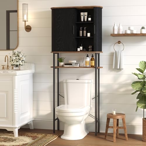 OPERTION Over The Toilet Storage Cabinet with 2 Sliding Door,