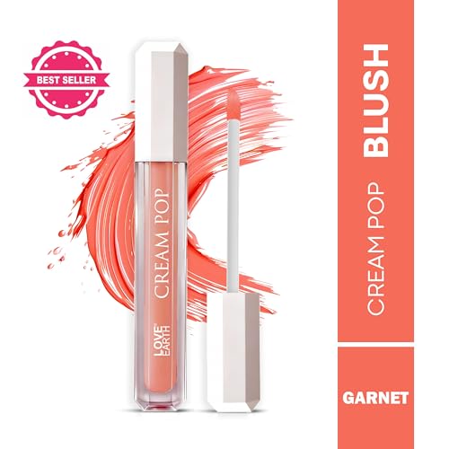 Image of Love Earth Cream Pop Blush - Garnet| Hyaluronic Acid | Smooth, Lightweight, Long-Lasting | Dewy Finish, Easily Blendable| Everyday Natural Glow | Suitable for All Skin Types -2ML