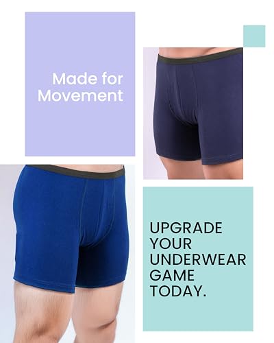 Livorno Essentials Men's Boxer Briefs - Soft Cotton Underwear for Men, Comfortable Men’s Briefs, Breathable Boxers (4-Pack)4