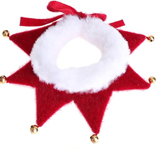 6 Campanas Bufanda Navideña para Mascotas Collar Ajustable para Gatos y Perros Accesorios de Ropa para Mascotas Adecuados para Perros, Gatos, Cachorros y Gatitos(L) Cover