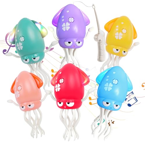 Image of WOTOYS Dancing Octopus - Electric Crawling Musical Baby Toy with LED Lights & Music, Rechargeable Interactive Sensory Toy, Perfect Christmas Birthday Gift for Infants Kids, Tummy Time Fun(Yellow)