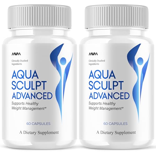 (2 Pack) Aqua Sculpt Advanced Formula, AquaSculpts Advanced Maximum Strength Health & Wellness Support Supplement Formula, AquaSculptAdvanced Premium Health Management Support Formula (120 Capsules)