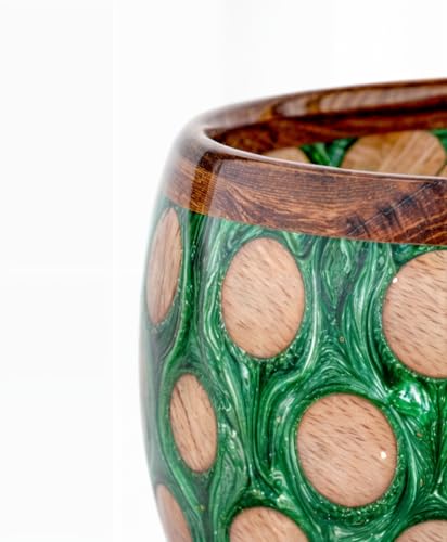 Image of Wooden Yarn Bowl for Knitting Yarn Bowl for Crocheting, Yarn Storage Bowl to Prevent Slipping, Wooden Yarn Holder, Best Gift for Crochet (#Design-2)