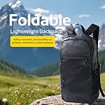 Lightweight Foldable Backpack – Water-Resistant Travel Daypack with Spacious Compartment & Front Pocket, Compact and Durable for Daily Use - Image 3