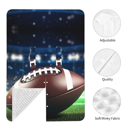 Housse de siège de voiture pour bébé premium motif football américain en tissu respirant - 7