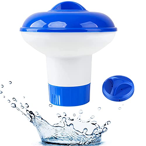 SZM09P1 Dispensador Flotante 5 Inche Piscina SPA Dispensador Dispensador de Cloro Dosificador Cloro Piscina Ajustable Cloro Dispensador para Piscinas de Interior y Exterior SPA Parque Acuático Fuent Cover