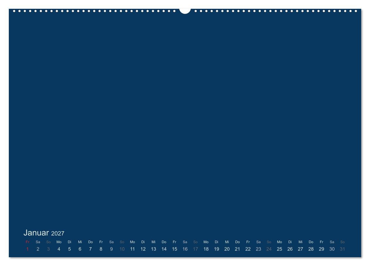 CALVENDO - Bastelkalender - Dunkelblau (Wandkalender 2027 DIN A2 quer), Monatskalender: Bastelkalender - Dunkelblau
