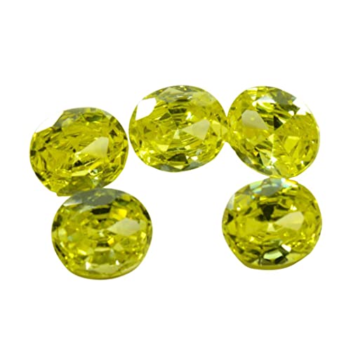 Zircon cubique citron en forme ovale, idéal pour cadeau signe Verseau