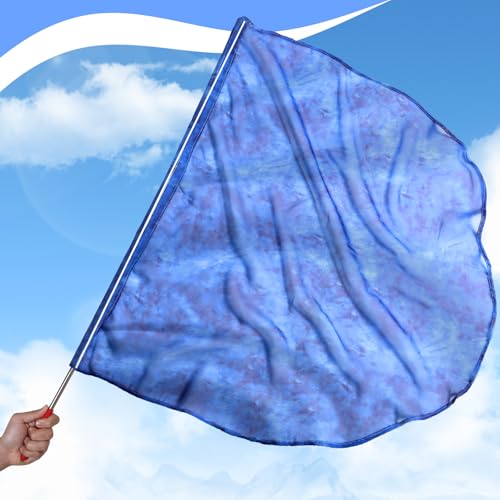 Drapeaux de louange avec tige évolutive anti-nœud pour danse de culte