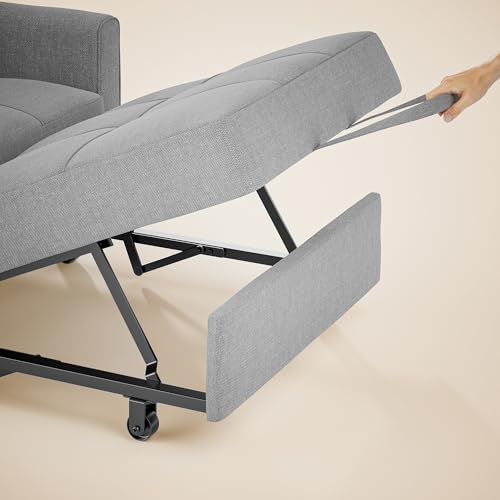 Gizoon Sofa Bed Chair 3 in 1 Convertible, Pullout Single Sleeper Chair Bed with Adjustable Backrest, Spacious Multifunctional Sofa Couches for Living Room, Bedroom, Apartment