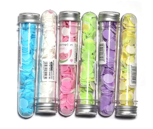ASHIRWAD Paper Soap Portable Disposable Confetti Cleaning Washing Hand Bath Toiletry Petals Soap Flakes with Storage Tube for Toilet Outdoor Travel Camping Hiking, Random Colors