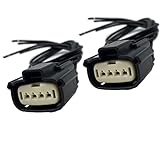 Huayicarbpart 2Pcs 4-Wire HID Halogen Headlight Connector Pigtail Harness Plug Compatible with Ford Escape Taurus F150 2013-2021