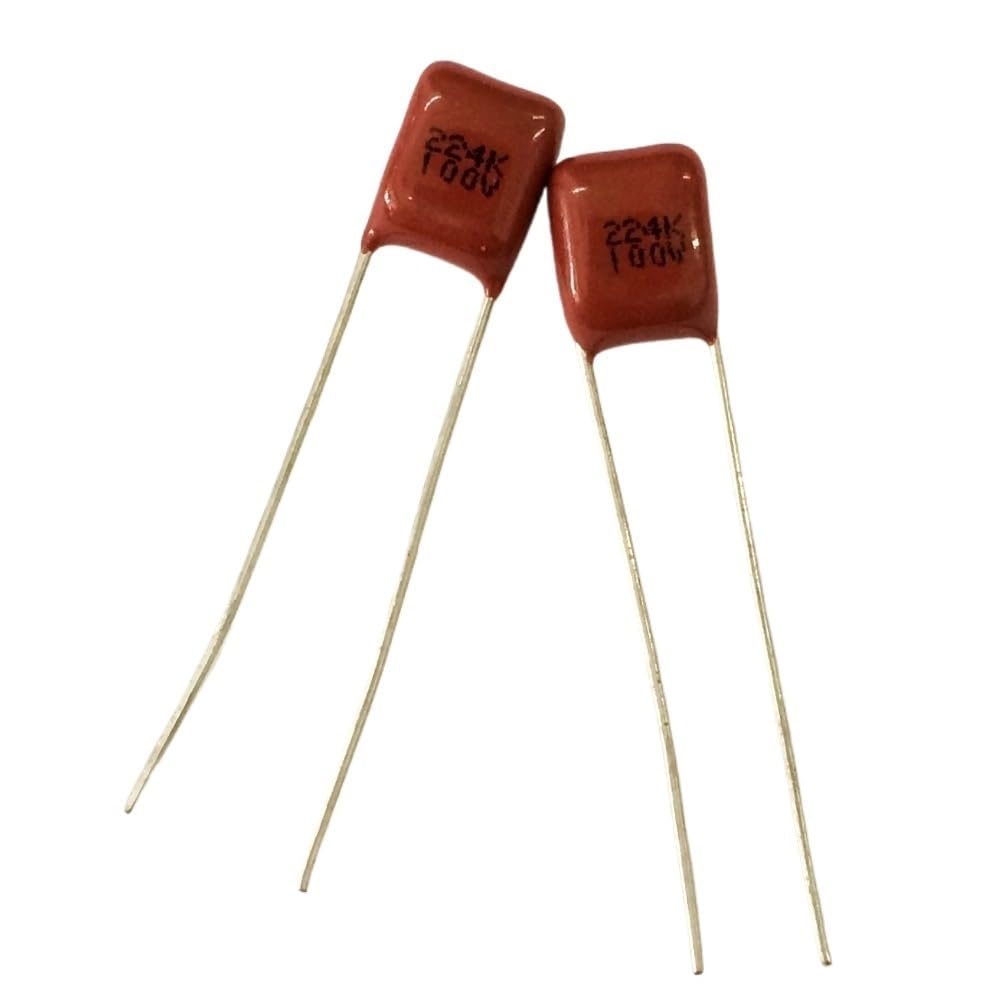 ICXLPMC 10pcs CBB capacitor 224 100V 224k 0.22uF 220nF P5 Metallized Polypropylene Film Capacitor