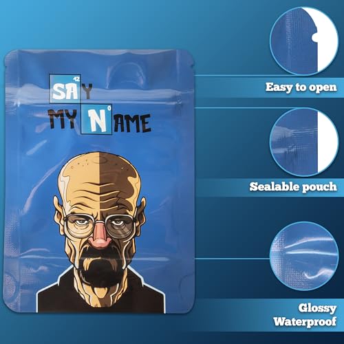 100 Cali Packs | Pouch - Small Resealable Smell Proof Mylar Bag | Baggies Mylar Bag Storage Food (Model - 5)