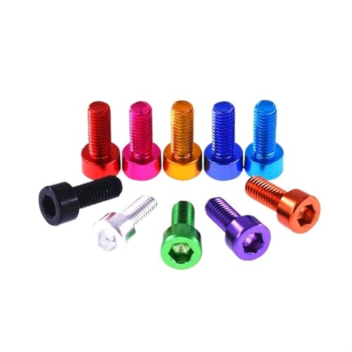 Vis à douille hexagonale en alliage d'aluminium anodisé rose M6