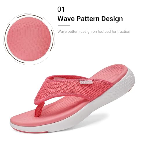 Image of DREAM PAIRS Womens Arch Support Cushion Flip Flops