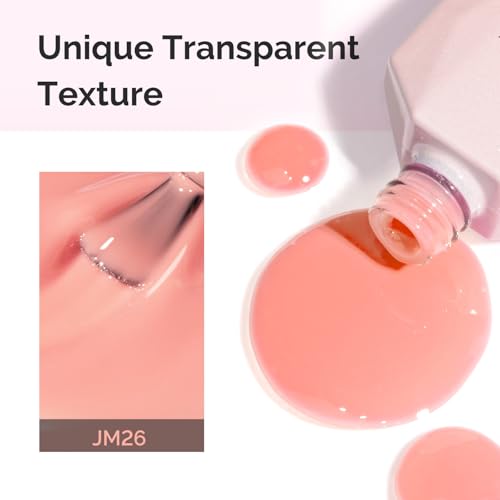 Image of MelodySusie Jeweliver Nude Gel Nail Polish, 0.5Fl.oz Milky Gel Polish Pastel Color Soak Off UV LED Light Cure Gift for Women Manicure Nail Art DIY at Home JM26