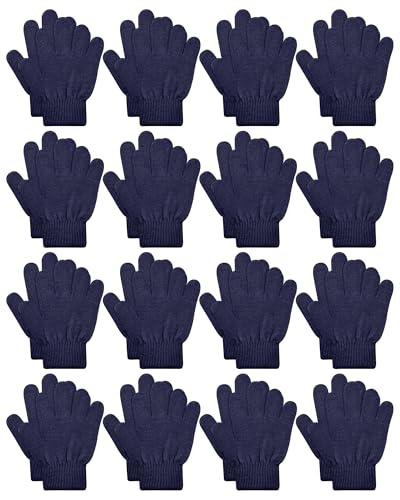Image of ONESING 16 Pairs Kid Gloves Knitted Children Gloves Bulk for Boys Girls - Stylish and Snug Winter Accessories