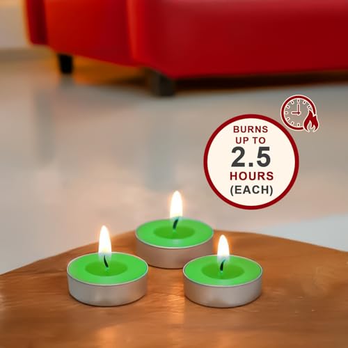 Pan Aromas - (Jasmine) Scented Tealight Candles| Pack of 15| Long Burning Tealight Scented Candles for Home, Office & Gifting - 2.5 hrs to 3 hrs Burn Time