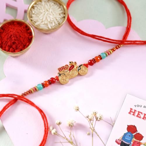 Image of Ascension Cartoon Kids Rakhi for Girls & Boys Brother, Bhai Raksha Bandhan Sutra with You are My Hero Fridge Magnet Gift & Roli Tilak
