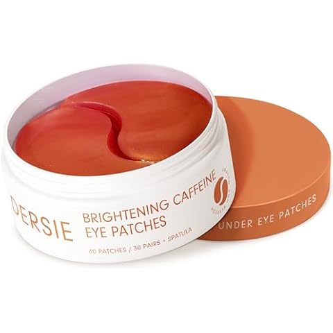Dersie Eye Patches for Puffy Eyes and Dark Circles: Reduce Puffiness and Dark Circles - Brightening Caffeine Eye Patches with Hyaluronic Acid - Awakening and Hydrating (30 Pairs) Cover