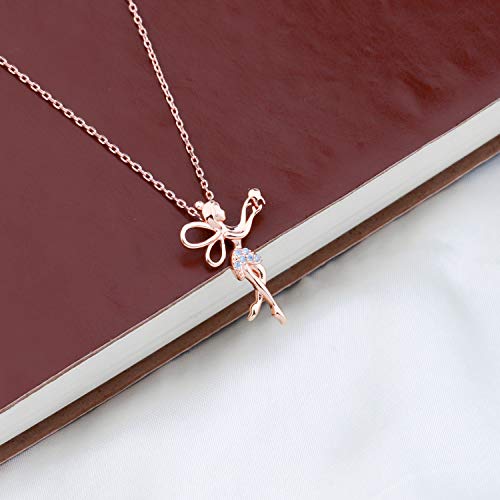 PLITI Tooth Fairy Necklace With Fairy Wings Birthstone Necklace Daughter Birthday Gift Dentist Dental Hygienist Assistant Jewelry Medical Tooth Charm4