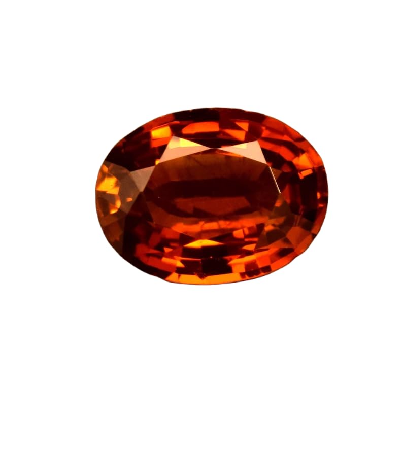 Grenat hessonite naturel 10x7.6mm ovale pour bague et création de bijoux uniques DIY