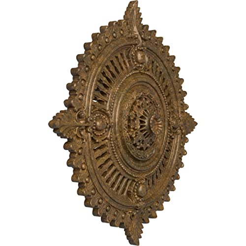 Image of 29 1 /8 inchOD x 1 1 /4 inchID x 4 inchP Haylynn Ceiling Medallion (Fits Canopies up to 1 1 /4 inch), Hand-Painted Rubbed Bronze