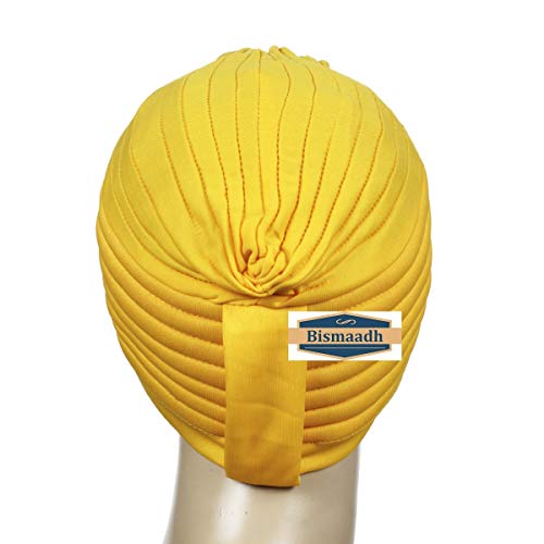 Image of BISMAADH Instant Readymade Turban for Men & Women Head Wrap Lightweight Cap Headwear Sikh Pagri