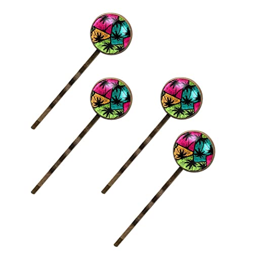 Barrettes à cheveux en métal fait main au design arbre tropical