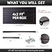 Slatwall Panel Garage Slat Wall Storage Systems, PVC Slat Wall Paneling Garage Tool Organizer Wall Mount, Black 4’x2’ Slatwall Panels Garage Wall Organizer, Garage Storage & Organization Products
