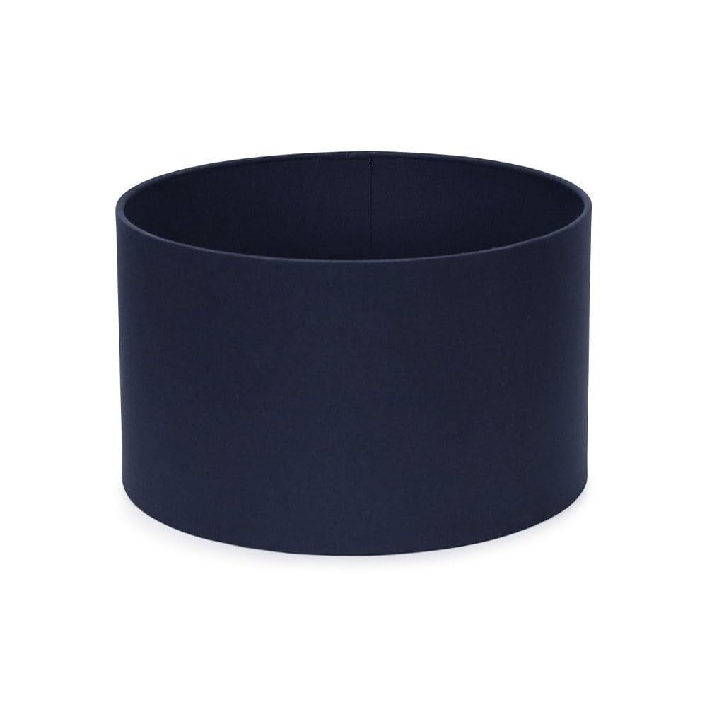 Valuelights Reni Navy Fabric Drum Ceiling Lamp Shade (D)25Cm from B&Q