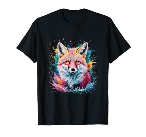 Fuchs, Herren, Damen, bunt, Aquarell, Fuchs T-Shirt